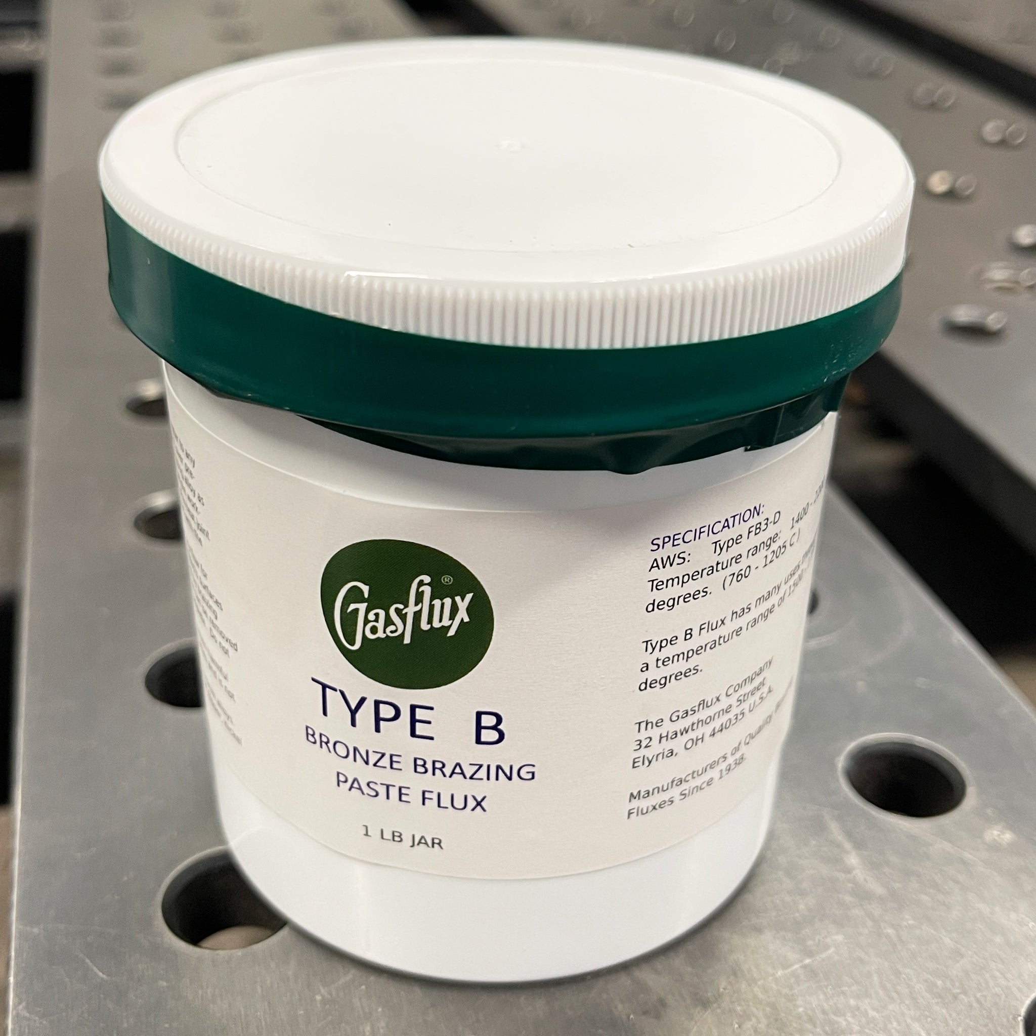 Gasflux type B Bronze paste flux 1lb jar
